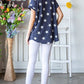 Heimish Full Size Star Print V-Neck Short Sleeve T-Shirt