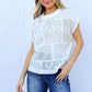 And The Why Lace Patchwork Short Sleeve Top and Cami Set