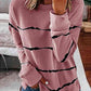 Striped Round Neck Sweatshirt