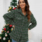 Plaid Collared Neck Button Front Jacket
