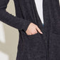 Zenana Open Front Long Sleeve Cardigan