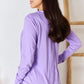 Zenana Exposed Seam Thumbhole Long Sleeve Top