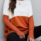 Two Tone Pullover Sweater with Pockets