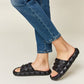 WILD DIVA Pyramid Stud Toe Band Footbed Sandals