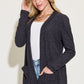 Zenana Open Front Long Sleeve Cardigan