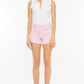 Kancan Raw Hem High Waist Denim Shorts