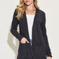 Zenana Open Front Long Sleeve Cardigan