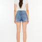 Kancan Distressed Raw Hem High Waist Denim Shorts