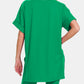 Zenana V-Neck Short Sleeve T-Shirt and Biker Shorts Set